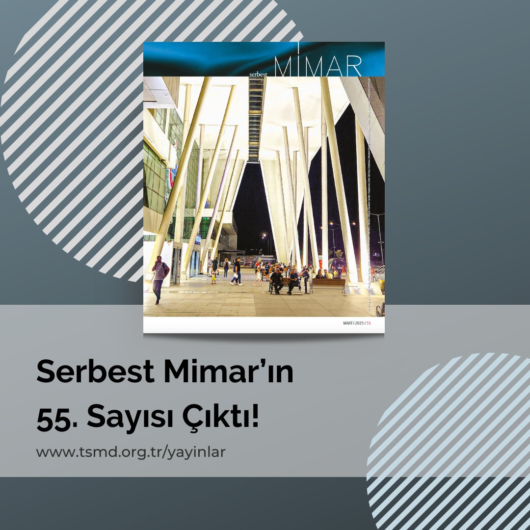 Türk Serbest Mimarlar Derneği'nin süreli yayını Serbest MİMAR'ın 55. sayısı çıktı!

tsmd.org.tr/_files/ugd/38f…