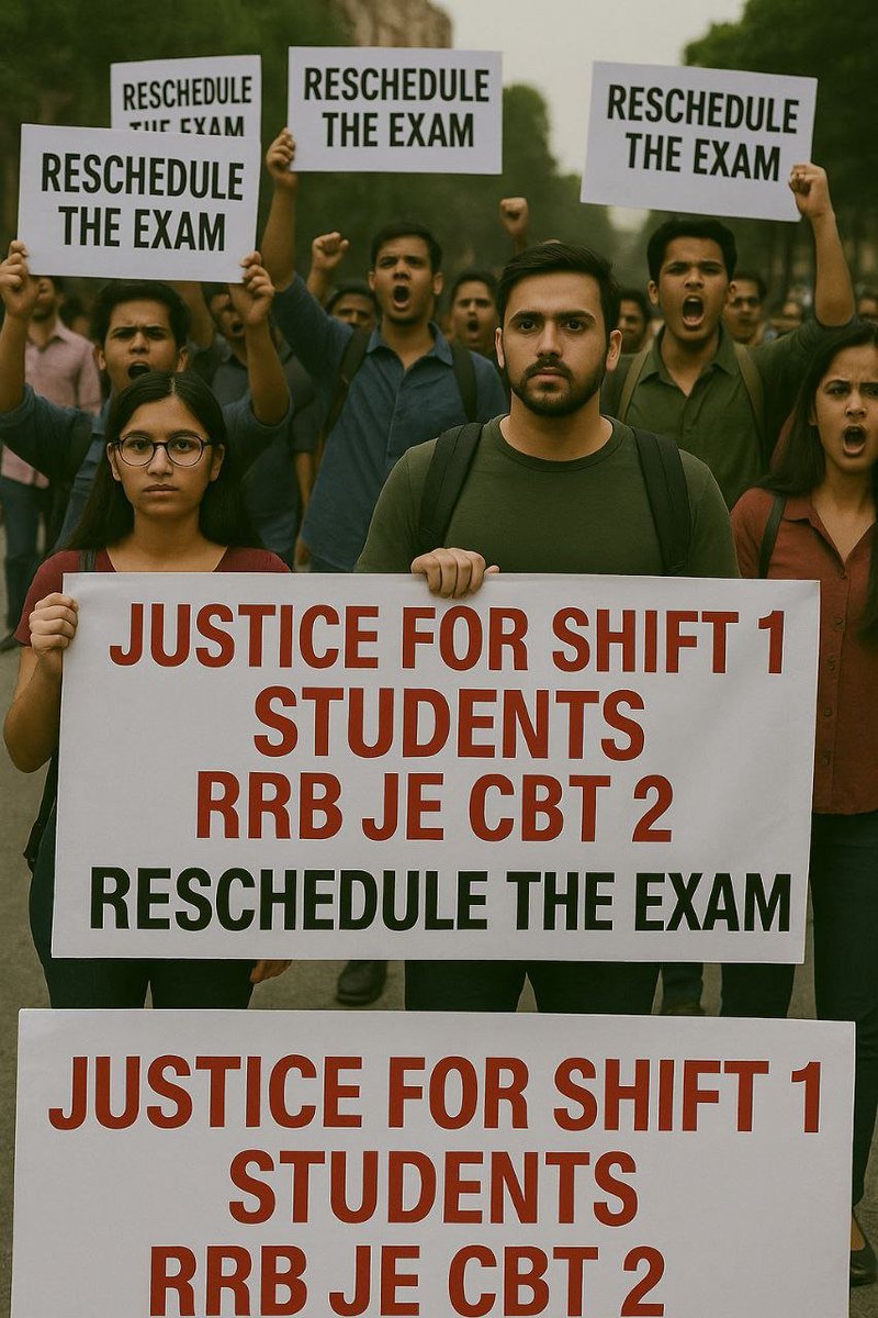 Surajbsinghs's tweet photo. #Cancel_RRB_JE_SHIFT_1
#Cancel_RRB_JE_CBT2
#Justice_For_Shift1_Candidates
#JUSTICE_FOR_SHIFT_1
@ravishndtv @abhinaymaths @AshwiniVaishnaw @RailMinIndia @yadavakhilesh 
@dpradhanbjp @anjanaomkashyap @RRBAhmedabad @adityaranjan108
@kmrvivek14 @NeetuSingh202 @RRBAhmedabad https://t.co/FXe0Cbs3lh