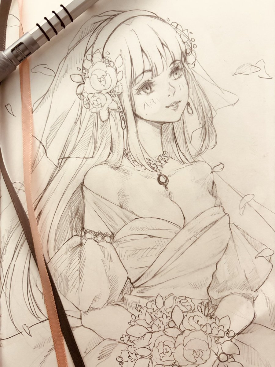 #TOBEHEROX

Late night sketch of moon in a wedding dress 🌙