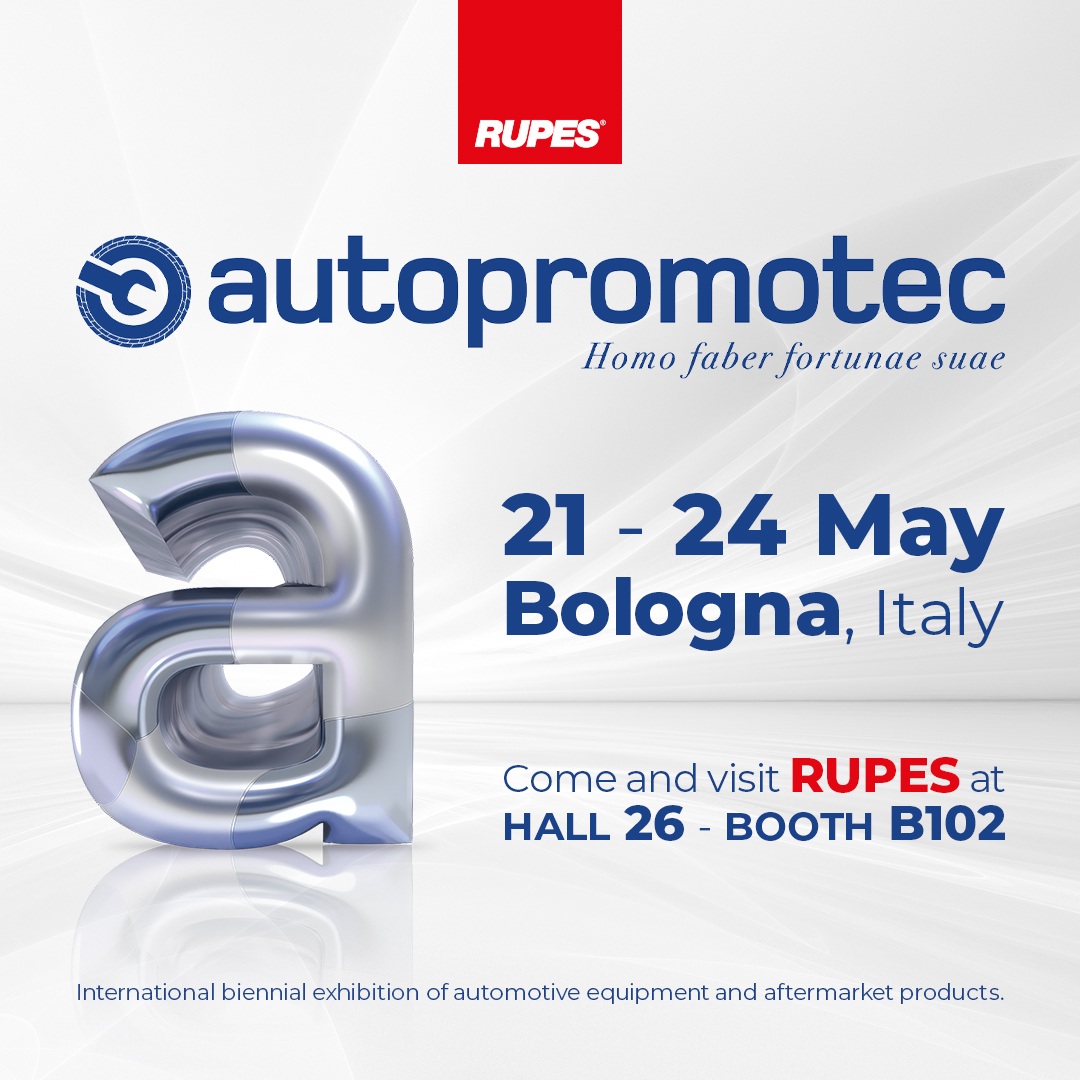 Autopromotec 2025, BolognaFiere – 21-24 May
RUPES is back at one of the largest international automotive events! Come and discover our latest innovations, tools, and technologies at Hall 26, Booth B102.

#rupes #rupesbigfoot #automotive #autopromotec