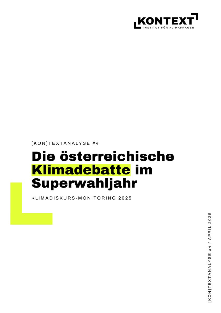 Unser Klimadiskurs-Monitoring 2025 ist da!  
 
Die umfassende Studie auf Basis einer Datenerhebung durch <a href="/foresight_at/">FORESIGHT Institut</a> fasst die Klimadebatte in Österreich in Zahlen und erläutert Strategien für eine konstruktiven Debatte. 1/ 🧵