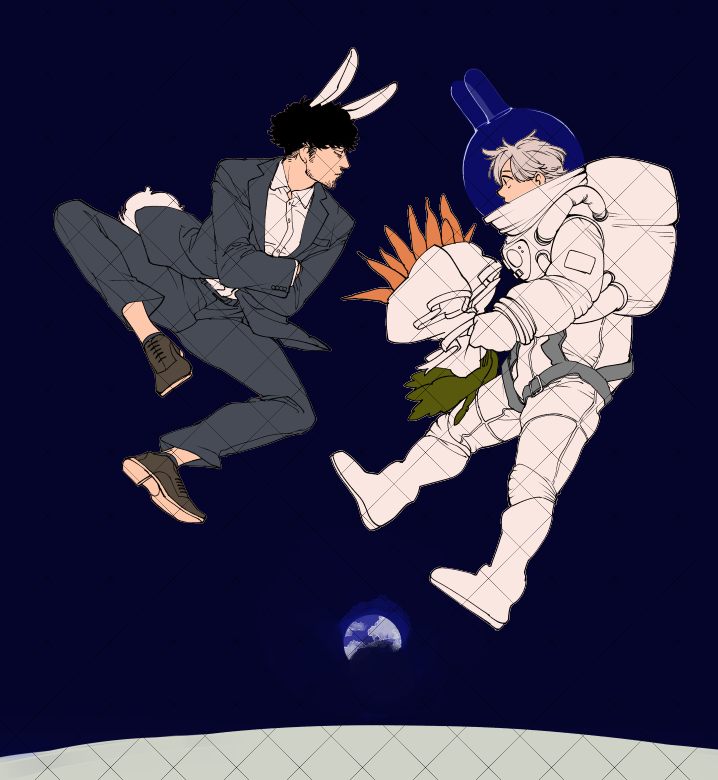 「色仮置き。宇宙っぽい色合いつくりたーーい 」|まだ合法のイラスト