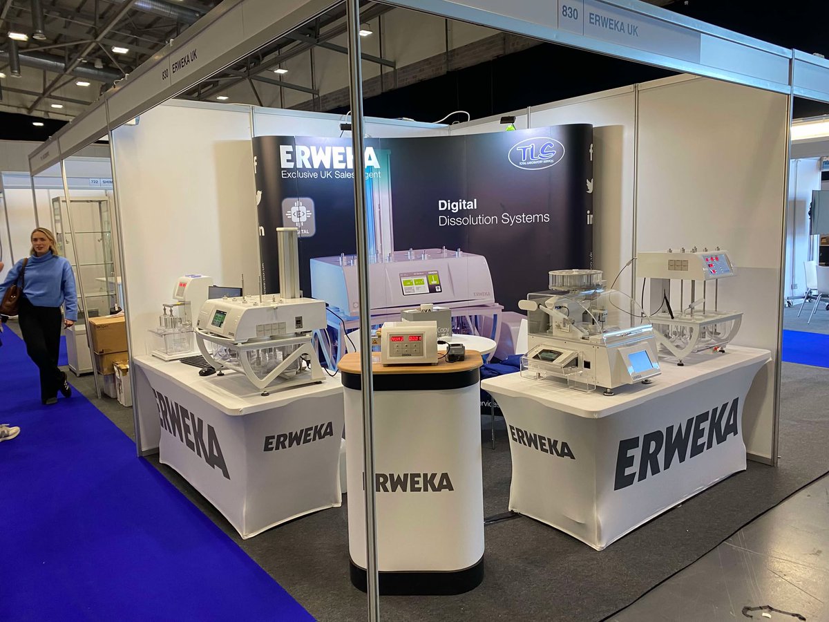 TotalLabService's tweet image. Ready to meet you @makingpharma . Come and say hi and check out our ERWEKA tablet testing equipment :)
