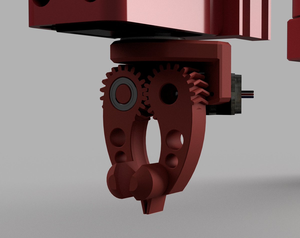 pkuhar's tweet image. I&apos;ve added a simple gripper to my SCARA robotic arm. Designed specifically for my initial use case. 
If this works I&apos;ll add some FSR force sensor on the fingers and on the mount. 

The force will be controlled by current feedback for the time being. 

#robotsforall #robotics