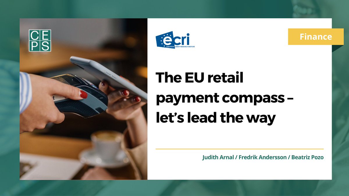 CEPS ThinkTank (@ceps_thinktank) on Twitter photo 💳 Europe needs a new European payments industrial policy – one that provides a coherent, structured strategic vision and ensures an actionable roadmap, effective execution, and accelerated results for payments.
This <a href="/ECRI_CEPS/">European Credit Research Institute (ECRI)</a> Task Force report by <a href="/judith_arnal/">Judith Arnal</a>, 💳 Europe needs a new European payments industrial policy – one that provides a coherent, structured strategic vision and ensures an actionable roadmap, effective execution, and accelerated results for payments.
This <a href="/ECRI_CEPS/">European Credit Research Institute (ECRI)</a> Task Force report by <a href="/judith_arnal/">Judith Arnal</a>,