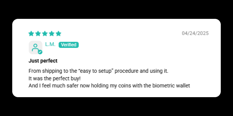 "A seamless experience from start to finish."

Thank you for trusting D'CENT to safeguard your digital assets. #Crypto #Wallet #Security