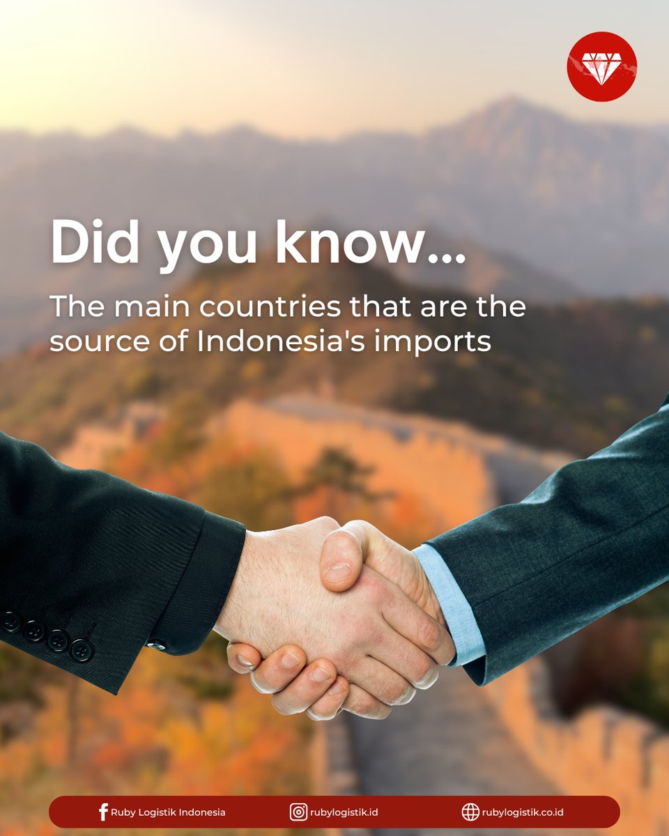 Rubylogistik's tweet image. These are the countries that dominate imports of goods to Indonesia: China, Japan, Singapore,
Trust your import exports to Ruby Logistik. Click the link in the bio for a free consultation!

#rubylogistik #rubylogistikindonesia #rubygroup #morethanlogisticswearethesolution