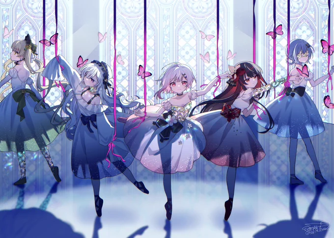 「美しいドレス」「洋館で訪れる最悪」「処刑される少女」「少女と魔法」なくしてもわたしたちはおどる#まのさば #まのさばイラコン 