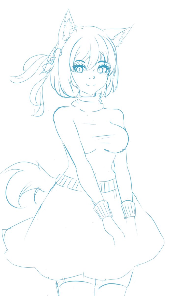 Agubanni's tweet photo. 'Maybe lone wolves aren't that scary after all.'
WIP inspired by the amazing @alichuart. 
Her art is so cute!!! https://t.co/m6iAANsQX4