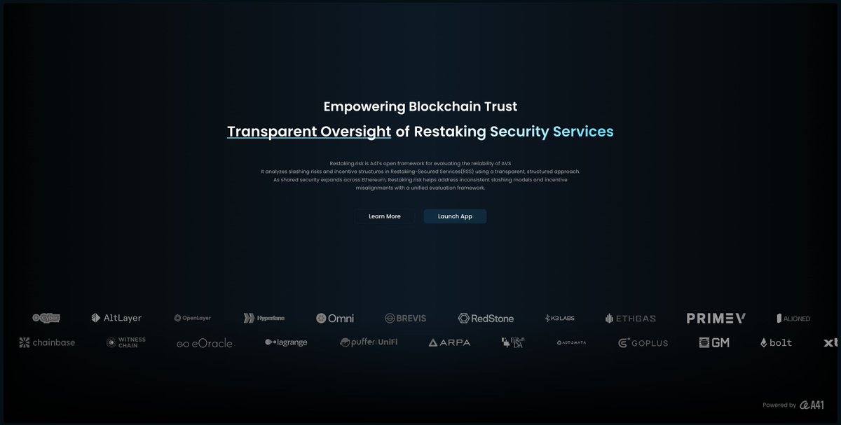 Restaking.risk (@restaking_risk) on Twitter photo What is Restaking.risk?
restaking.dotrisk.xyz
Restaking has ushered in a new era of shared security. But with innovation comes hidden complexity and risk. 
We asked ourselves a simple question:
“How secure are AVSs, really?" 👀
Here’s what we’re building to answer that 👇 1/ What is Restaking.risk?
restaking.dotrisk.xyz
Restaking has ushered in a new era of shared security. But with innovation comes hidden complexity and risk. 
We asked ourselves a simple question:
“How secure are AVSs, really?" 👀
Here’s what we’re building to answer that 👇 1/