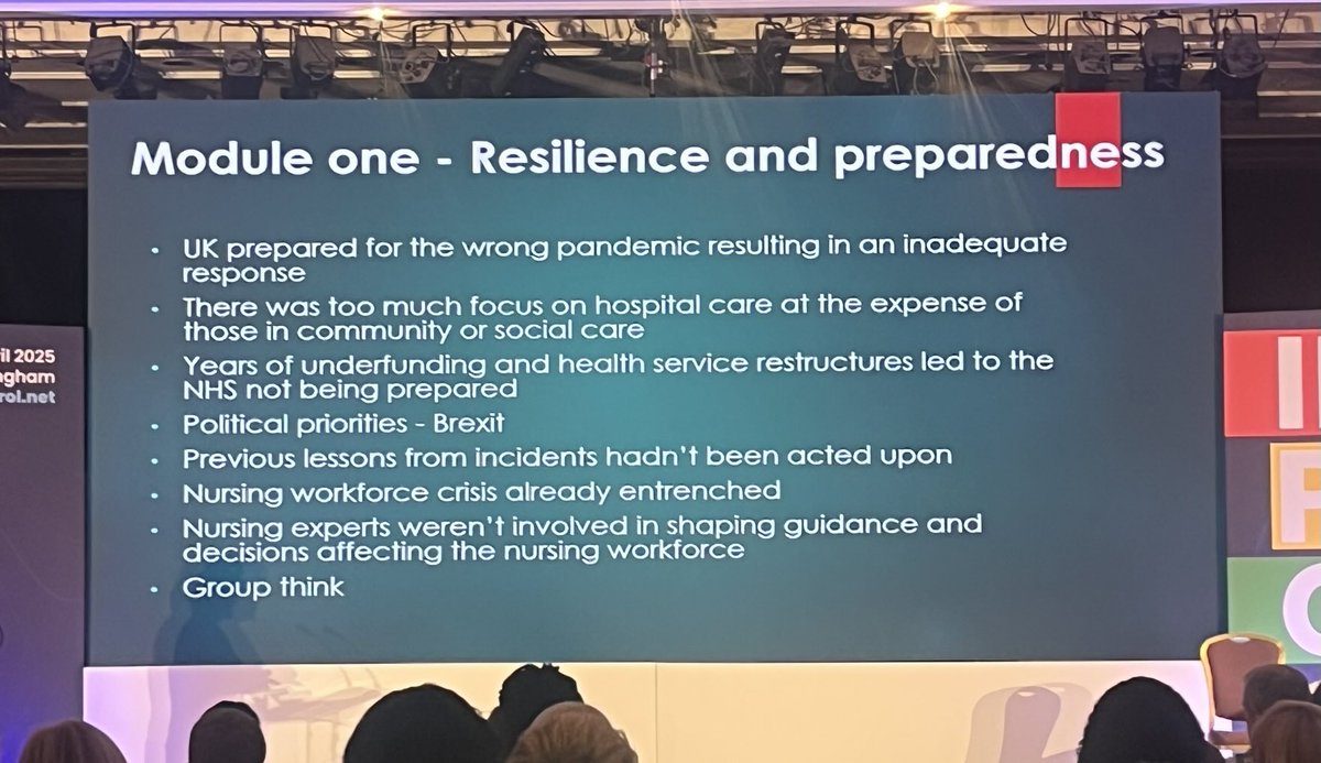 Summary of learning from the Covid enquiry module one #ipc2025