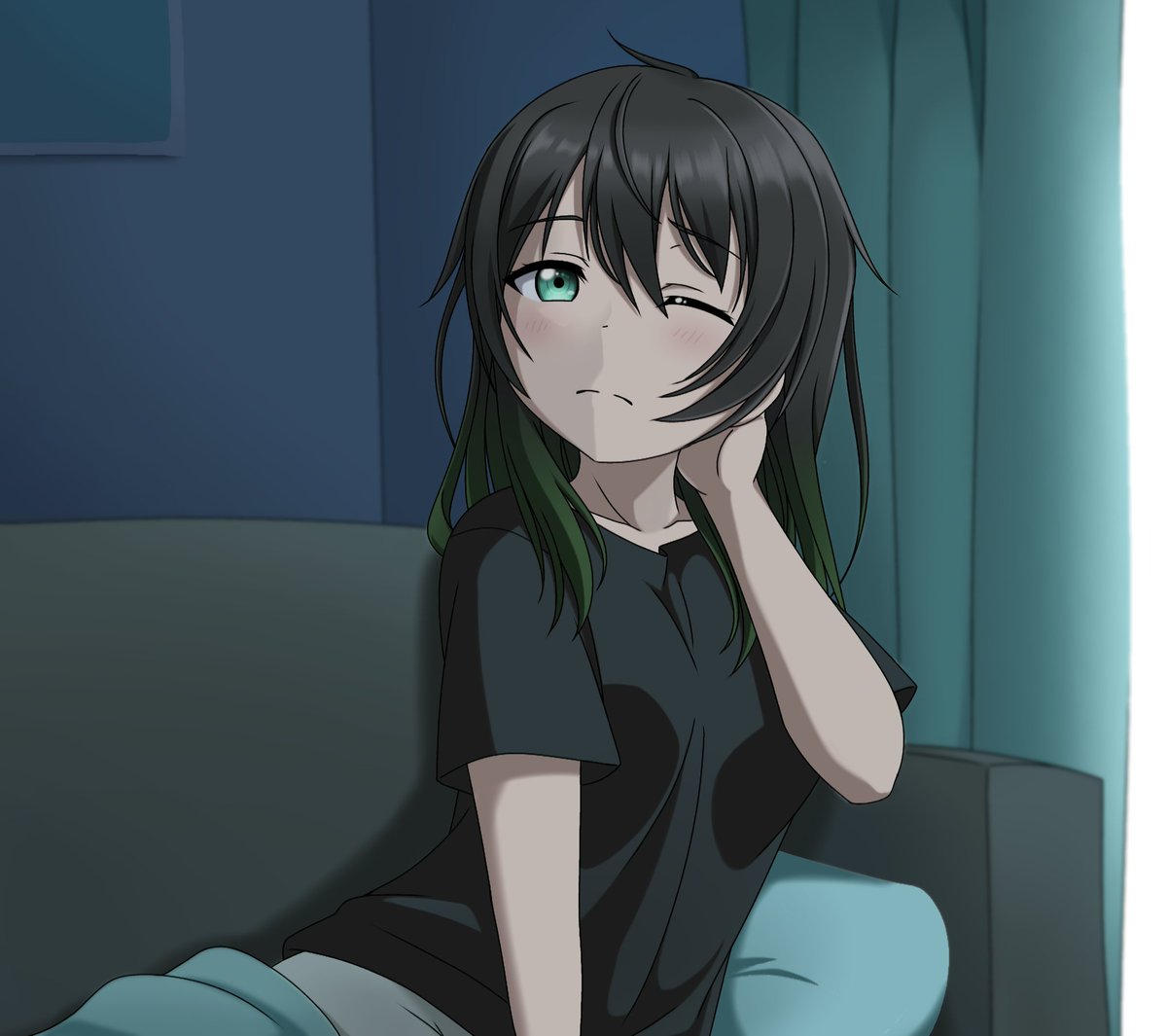 PinkHairedVampi's tweet photo. 🔋: hmmm...? I was just sleeping... https://t.co/nvcJK78LTW