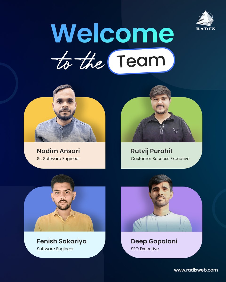 April brought in a powerful wave of talent to #Radixweb!

We’re excited to #welcome our newest #teammates—thinkers, doers, and changemakers ready to dive into bold challenges. With fresh energy in the mix, we're gearing up for smarter solutions and stronger collaborations.