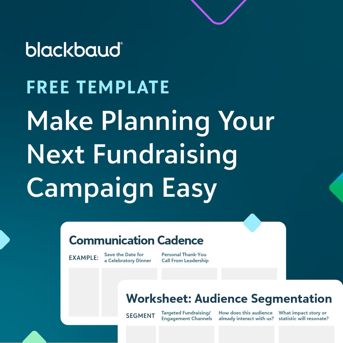 Want to make your fundraising campaigns more effective? This template can help: blkb.co/42tFY7I Use it to create a clear strategy that aligns your team. Get inspired with <a href="/blackbaud/">Blackbaud</a> examples and make your next campaigns the best yet.