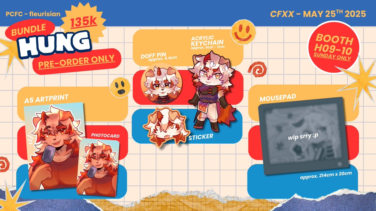 fleurisian's tweet photo. [RT/Like/Share highly appreciated! 💗]
❗ Von Lycaon, Mountain &amp; Hung bundle set pre-order open! ᯓ★

📅 Until: 20th May 2025
📍 PCFC (H09 - 10) Day 2
💌 Pickup ONLY
🔗 https://t.co/ssGqBeJtkJ

#comifuro20 #comifuro20catalogue #cf20catalogue #cfxx #cfxxcatalogue https://t.co/T4ALUrPzLV
