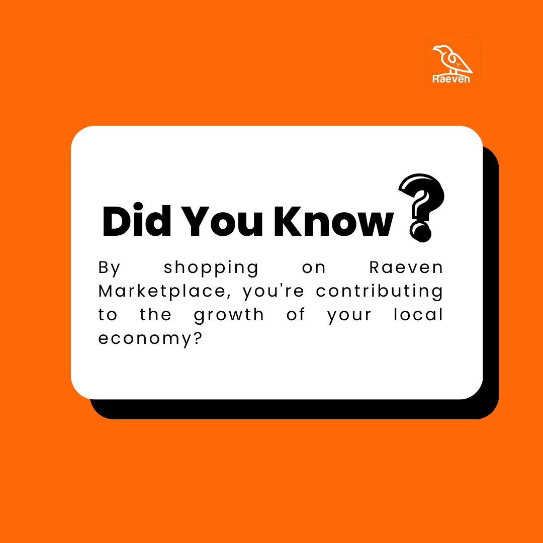 raevenmarket's tweet photo. Did you know that every transaction at Raeven Marketplace contributes to the country's economic growth? #RaevenMarketplace #raevenmarketplace #bestservice #bestinnigeria #raeven https://t.co/l4lueGuAmj