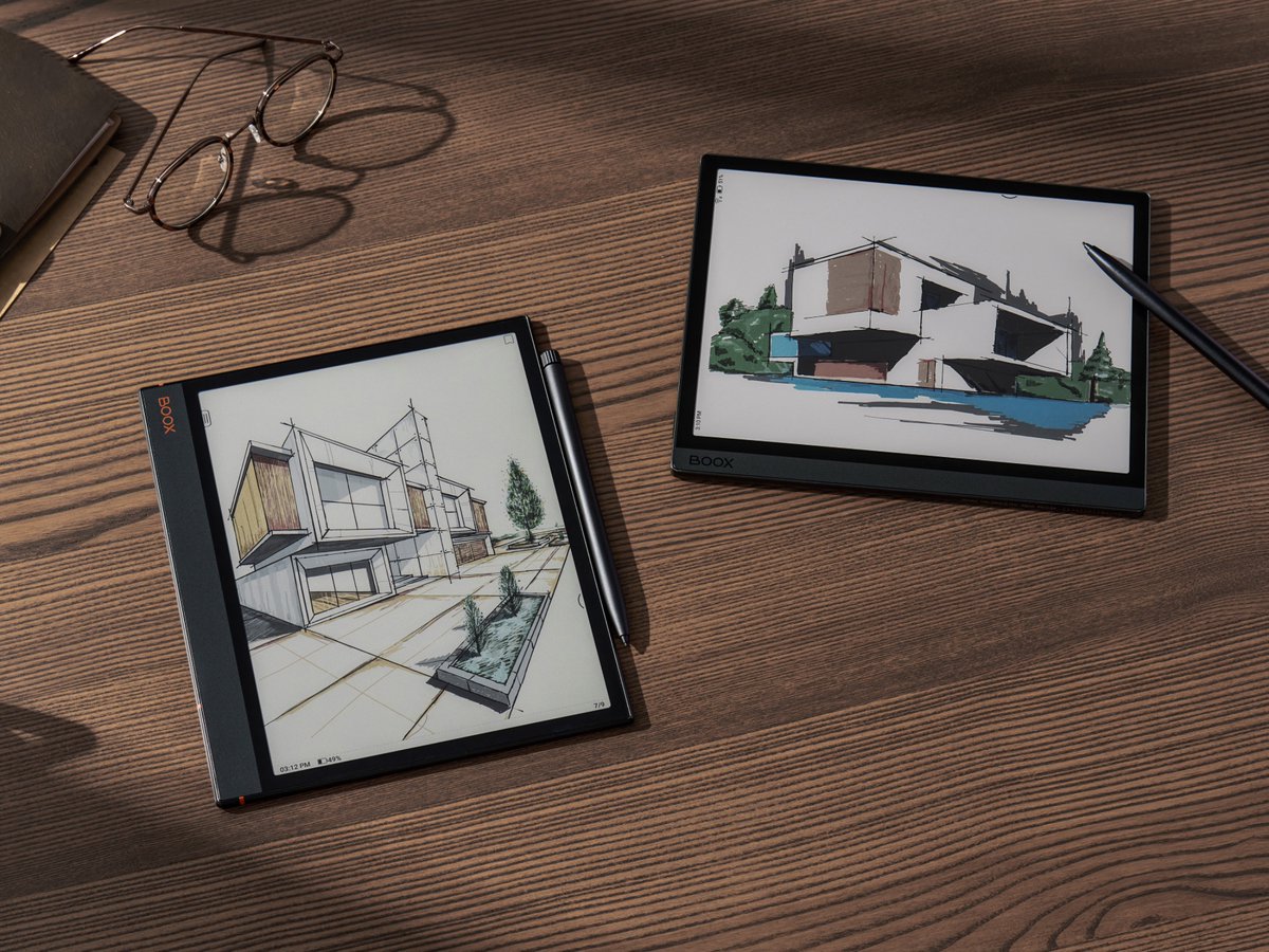 OnyxBoox's tweet image. #Designers, #writers, #planners, and all creatives, this is Note Air4 C, combining powerful drawing and note-taking with an eye-friendly E Ink display. 

1⃣ Capture every spark of inspiration instantly
2⃣ Breathe life into your thoughts with colors
3⃣ Build your dreams, one