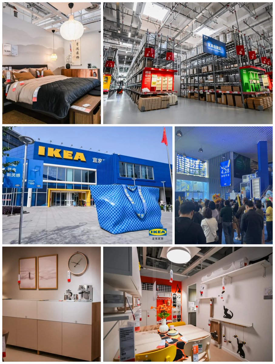 ShLetsMeet's tweet photo. #IKEA's #Xuhui branch in #Shanghai reopened on April 28 after a major upgrade! Centered around #coffee, #pets, and #seniors, the revamped store offers a fresh shopping and social experience. From now until May 6, enjoy up to 70% off on 300+ hot items—on top of a 15% government subsidy on over 5,000 products, as part of the city's Double Five #Shopping Festival.
@IKEA