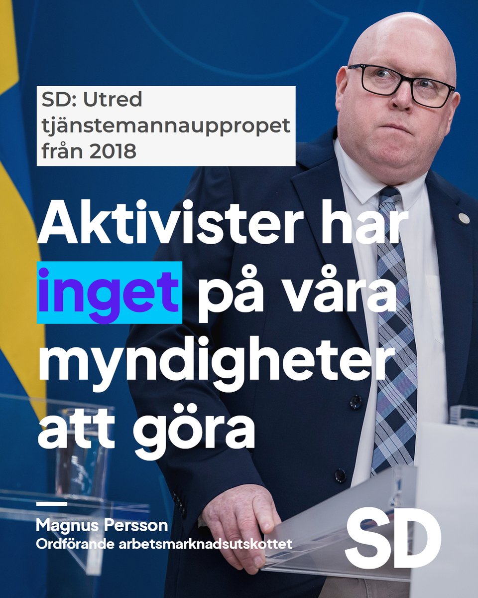 År 2018 offentliggjordes en lista som undertecknats av 261 tjänstemän vid regeringskansliet, där undertecknarna uttryckte oro för regeringskansliets "värdegrund" ifall Sverigedemokraterna skulle bli ett framtida regeringsunderlag.

Då det nu förflutit nästan sex år sedan uppropet