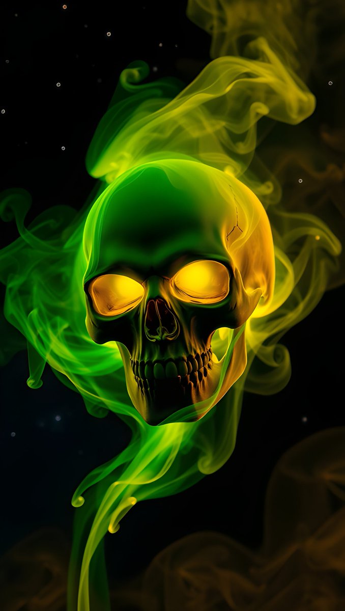 jan_tembem's tweet photo. Dark neon skull wallpaper featuring a glowing evil skull with vibrant green and yellow smoke
https://t.co/eDAjjoN868
#adobestock #Wallpaper #skull https://t.co/mGPJeyYmhy
