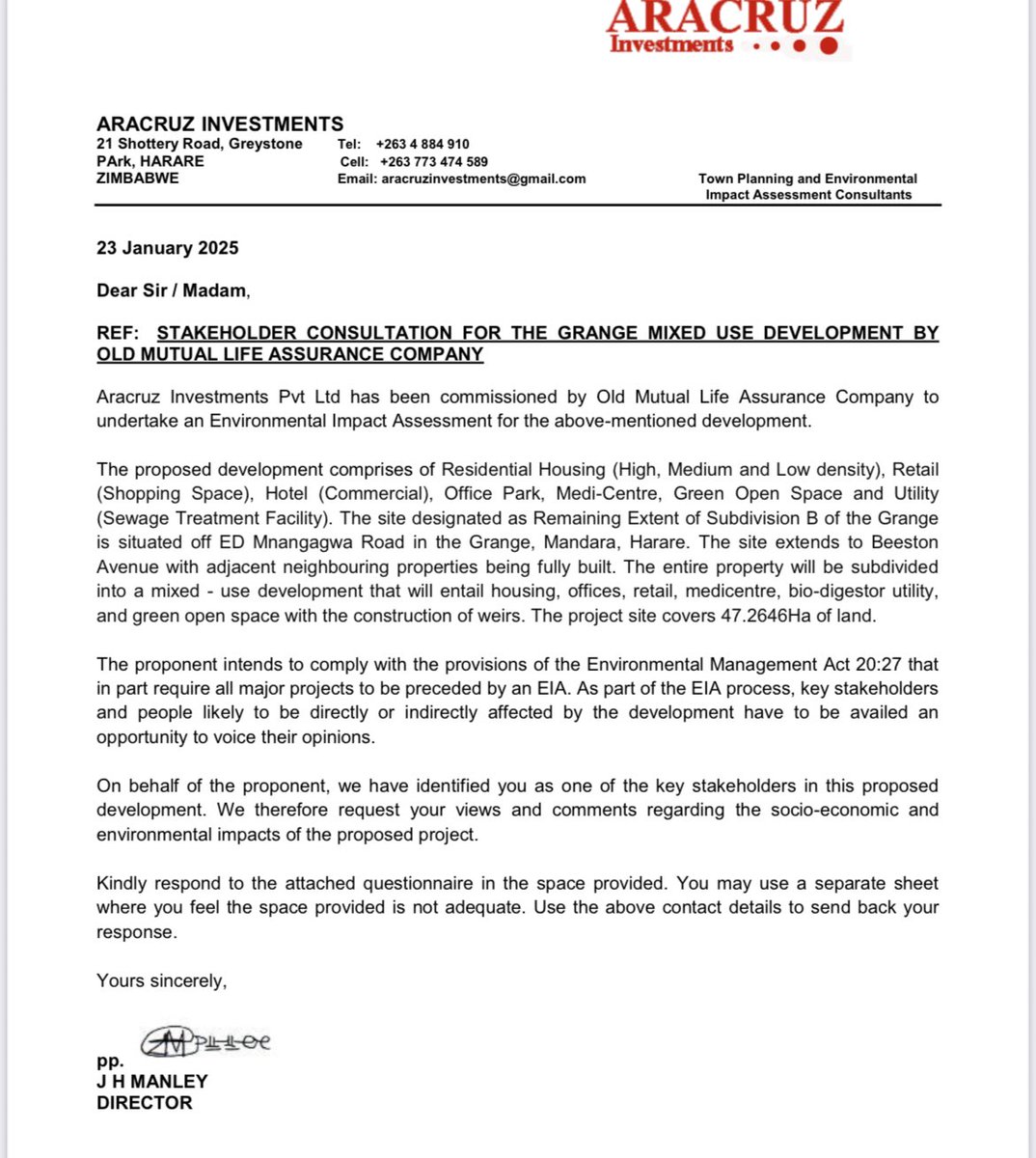 In 1997, Westgate opened, and 35K people visited on the first weekend. 
Alongside Eastgate and Westgate, Old Mutual planned another one - Northgate. But then Zimbabwe zimbabwed that year - and plans were put on ice. 
OM still has the land and plans to develop it, it seems.