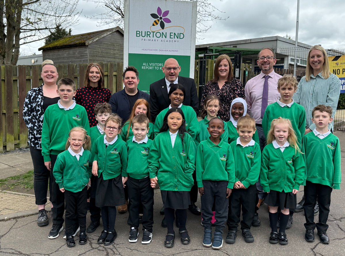 'An inclusive community that encourages pupils to be confident and proud'.

Many congratulations to staff, pupils, families and the community of <a href="/BurtonEnd/">Burton End Primary Academy</a> following their Ofsted report.

Read the full story - burtonendschool.co.uk/2025/04/28/ofs….