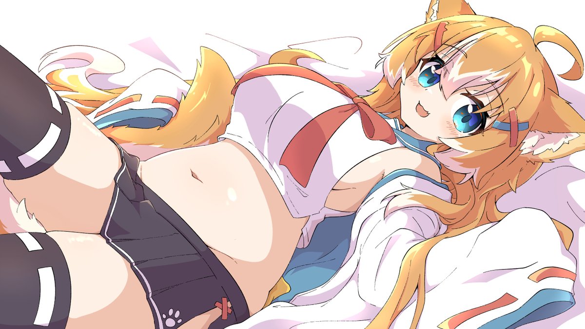 「一緒にねむねむする? 」|もがふぁるる。のイラスト