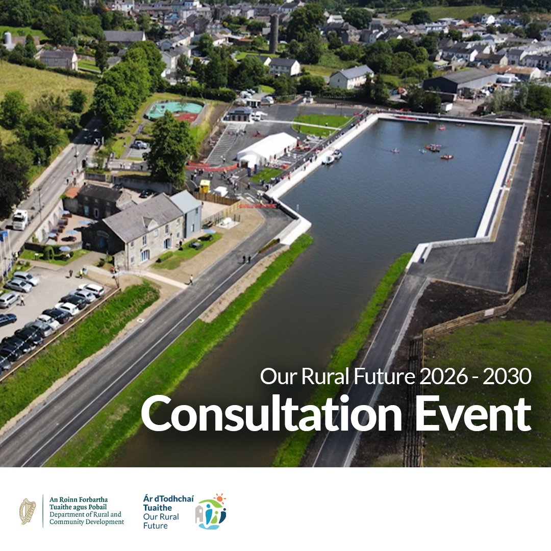 Interested in shaping the next phase of Ireland’s rural development policy?  

Register to participate in one of our in-person consultation workshops:

16 June: Cork - Register here: loom.ly/SgNs-GA

17 June: Offaly - Register here: loom.ly/P40A2Ew