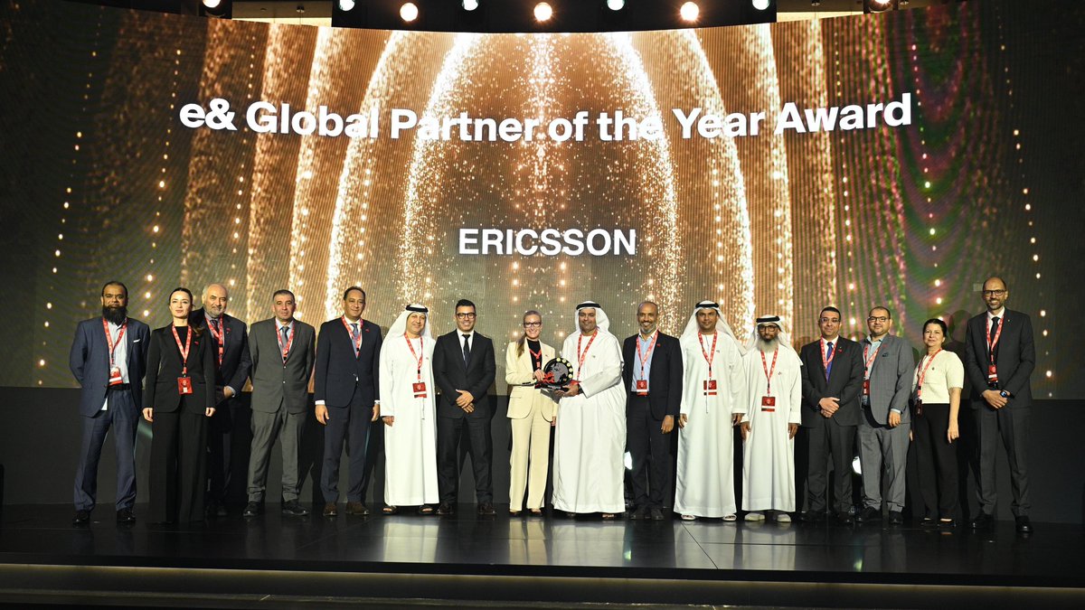 Exciting News!

We are happy to share that Ericsson has won two prestigious awards at the e&amp; Partner Recognition Awards 2025! 🏆
 
•Global Partner of the Year
•Technology Partner of the Year