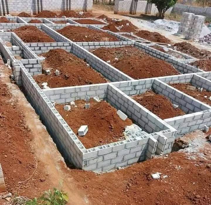 Never use hollow blocks in foundation or for plinth wall. I will always recommend red bricks.