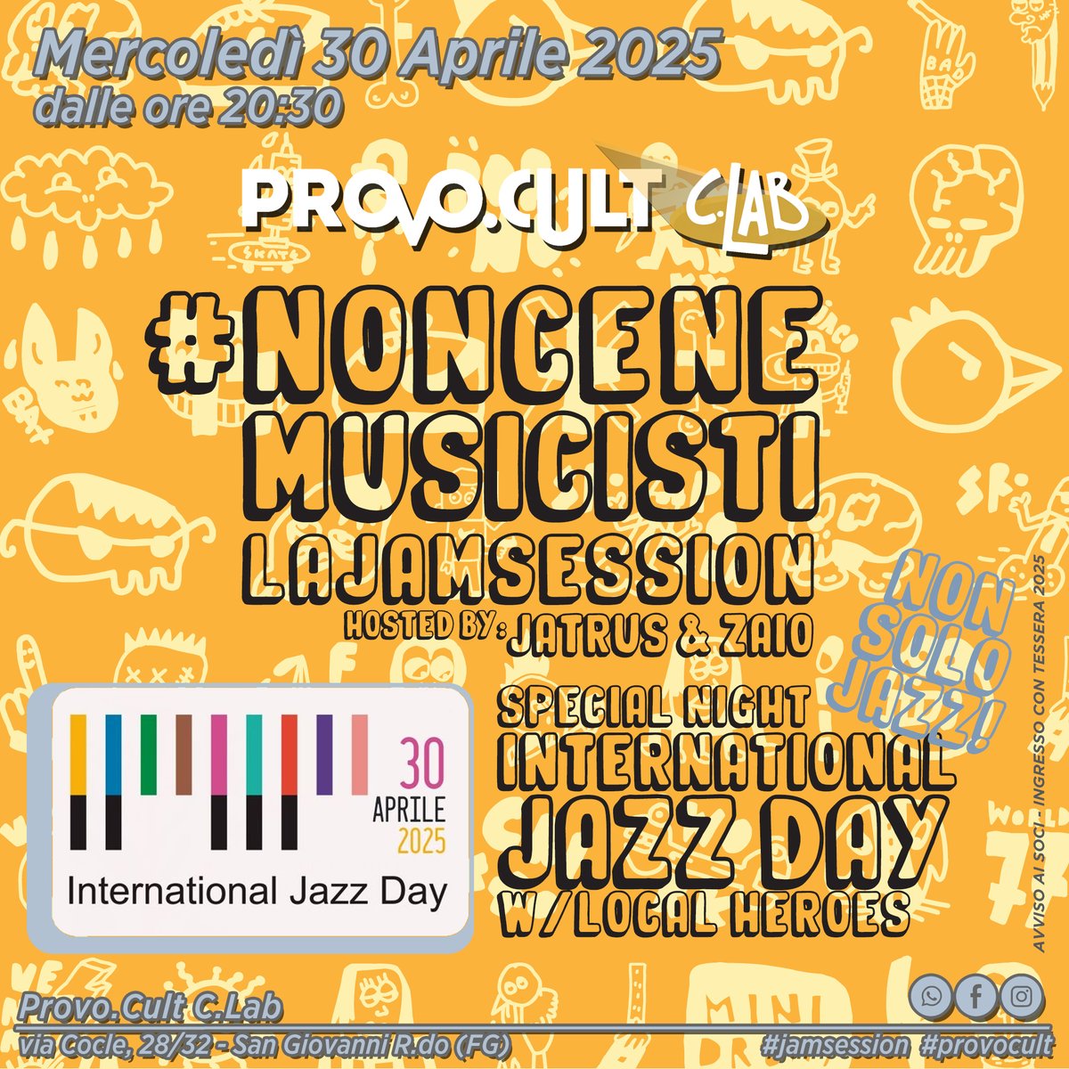 ProvoCult's tweet photo. CinemArteDì e International Jazz Day 2025 - https://t.co/ZvyMgC3c0A https://t.co/nZlkkq2SSb