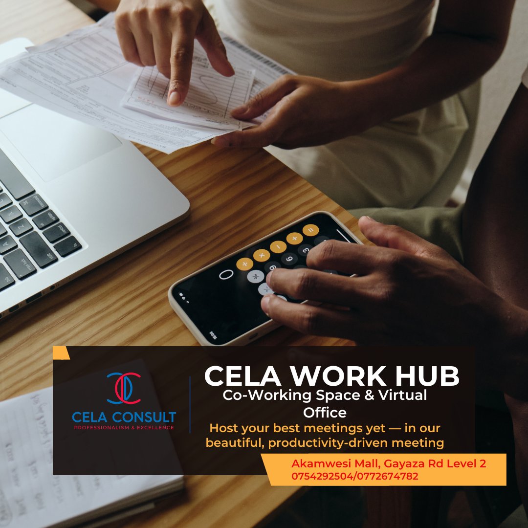 CelaConsult's tweet photo. Another productive week at CELA Work Hub! 💡 Whether you're wrapping up wins or planning for next week, we're here to support your journey every step of the way. Check us out on https://t.co/V6fwZHOXFu and Reserve your meeting room or work space today 
#WeeklyWins 
#CELAWorkhub https://t.co/5OXcK0LkSU
