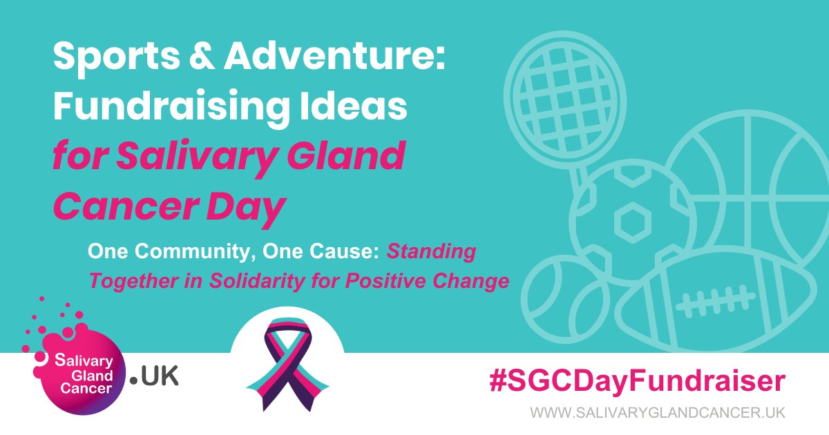 We're aiming to raise £150,000 💙
Love sport or adventure? Take on a challenge and help fund vital research and support for salivary gland cancer.
Get started: bit.ly/sgcfundraise
#SGCDay #SGCUK