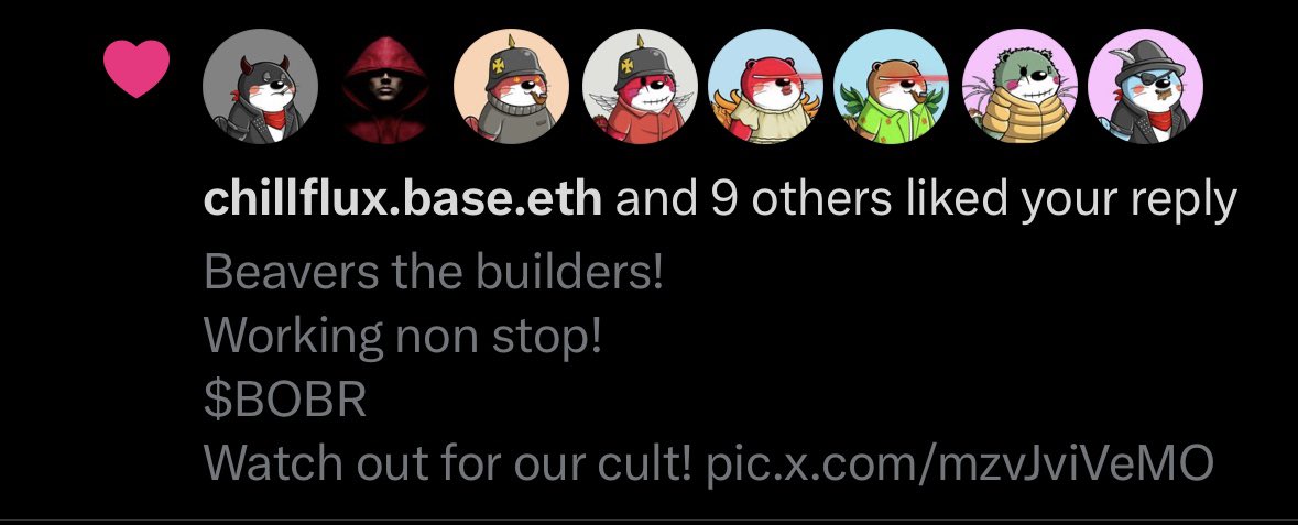 dexor_eth's tweet photo. @naiivememe Buildiers win in the long run and $BOBR is just starting ๐ฅ๐ฏ
Study beavers, study cults
@BasedBOBR
#DamArmy #conviction https://t.co/uIggvl9600