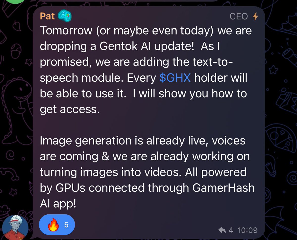 $ghx community.
CEO. <a href="/PatrykPusch/">Patryk Pusch</a> 
Is pushing every day.
News will keep coming 💪🏼
They were building in shadows now they’ll shine in the sun light trust me.
I know builders when I see them!! 
When marketing arrive expect fireworks.
OG in this space, they know!!
Community first.