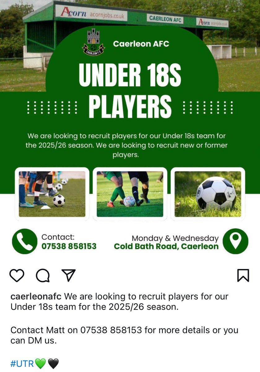 ‼️ Under 18s wanted for the 25/26 season ‼️

We are excited to announce that a newly formed U18s will be playing at the club next season. With a core of players already in place, the Young Romans are looking to add numbers!

If you’re interested/know someone who is, get in touch!