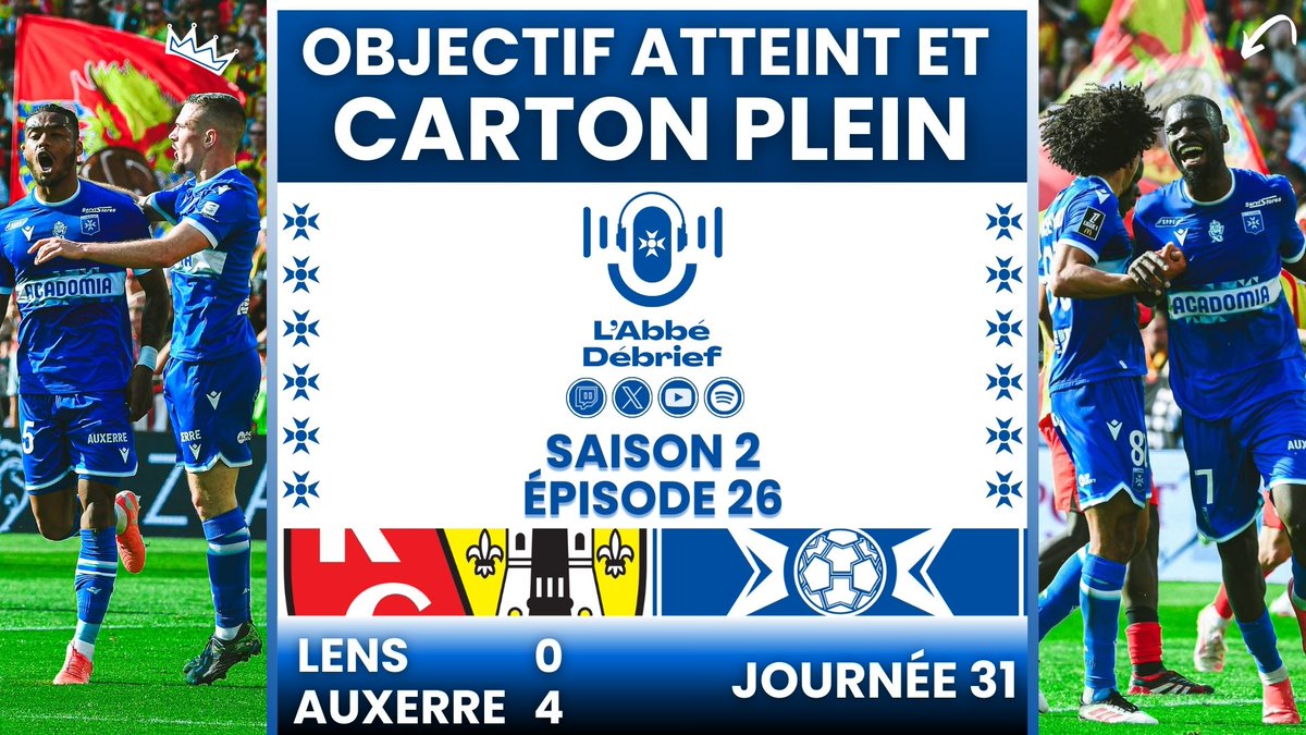 Si vous n'étiez pas la hier soir, l'émission est déjà disponible sur les différentes plateformes #TeamAJA !🔵⚪️

🎥 YouTube : youtu.be/J2iqrmCK8p0?si…

🎙️ Spotify : open.spotify.com/episode/4BQXXu…

N'hésitez pas à m'envoyer vos retours !