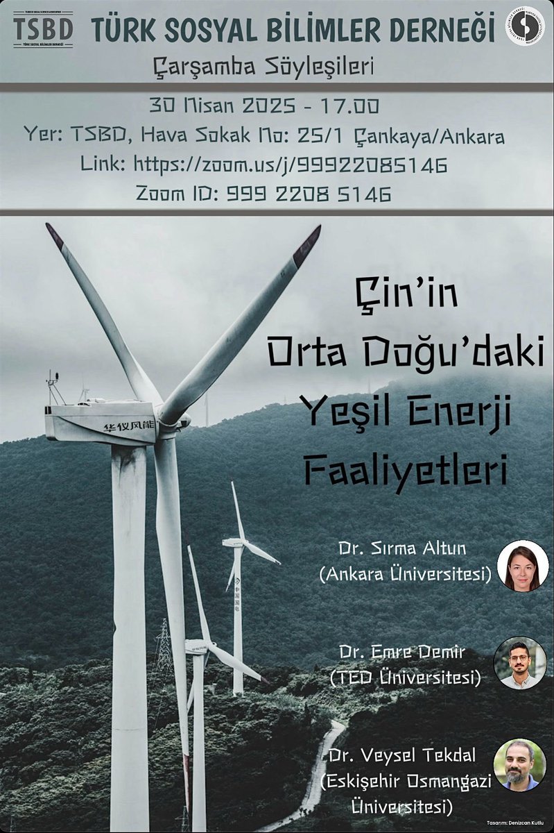 Yarın (30 Nisan), <a href="/Sirmaaltun1/">Dr. Sirma Altun</a> ve Veysel Tekdal ile Türk Sosyal Bilimler Derneği’ndeyiz.