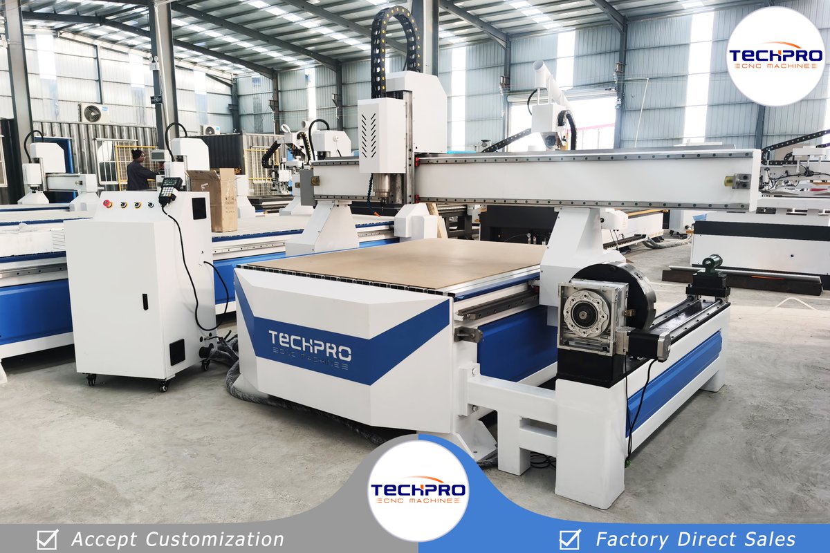Christytechpro's tweet image. TechPro 1300*1300mm Working Table Cnc Router With Rotary Axis Device Is Ready to Ship

Whatsapp/Wechat: +8615964016376

#cncrouter #woodcutting #TechProcnc #4axisroutercnc #woodrouter #cncmachinery #hobbycncmachine #spindle #RichAuto #A11control #rotaryaxis #cnclathe #woodcraft