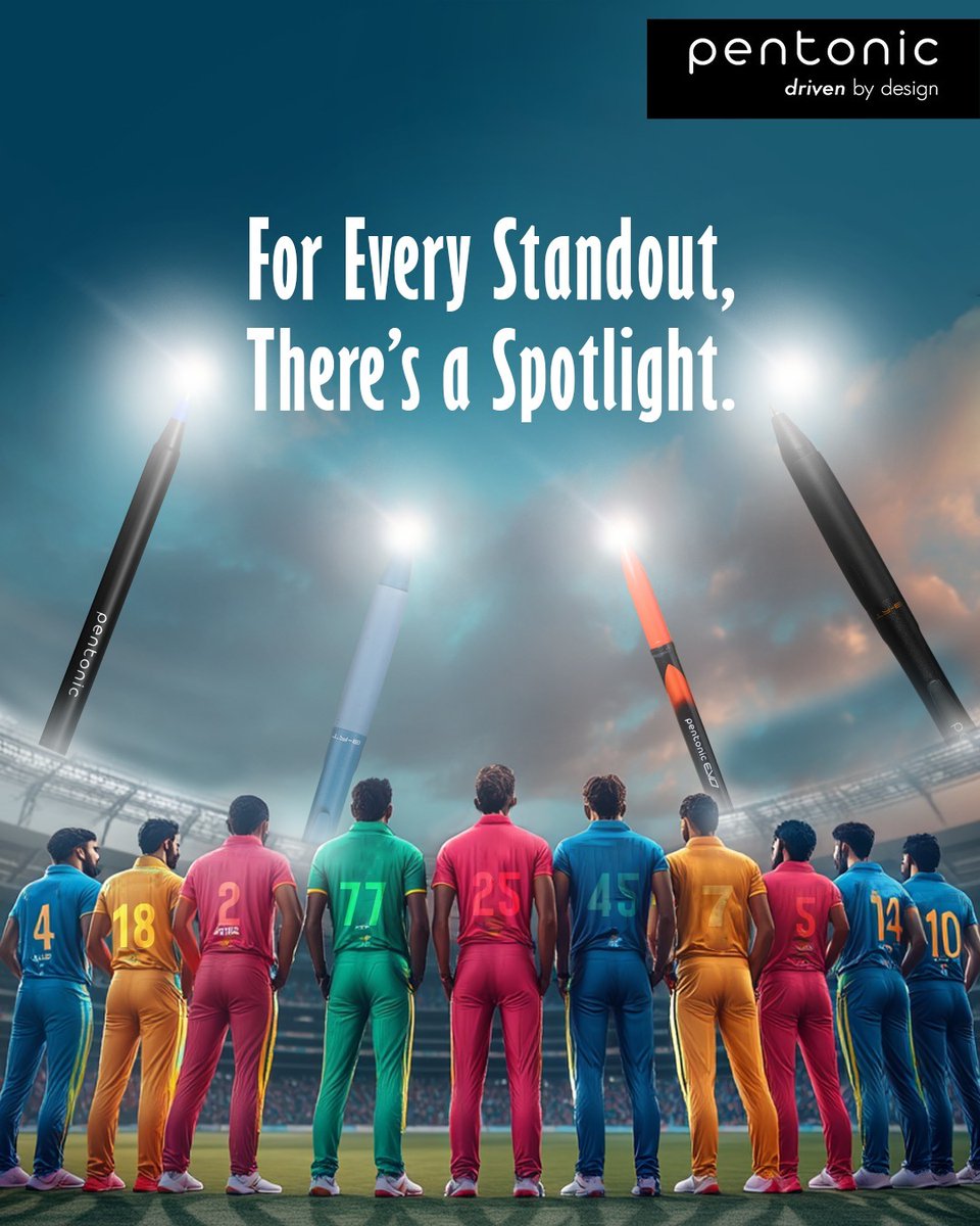 When the world’s watching, Pentonic doesn’t just show up, it shines.

#GameOnWithPentonic #PickYourPen #Pentonic #DrivenByDesign #Linc #SmoothWriting #BoldDesigns #Writing #Trending #IPL #ExploreNow #Stationery