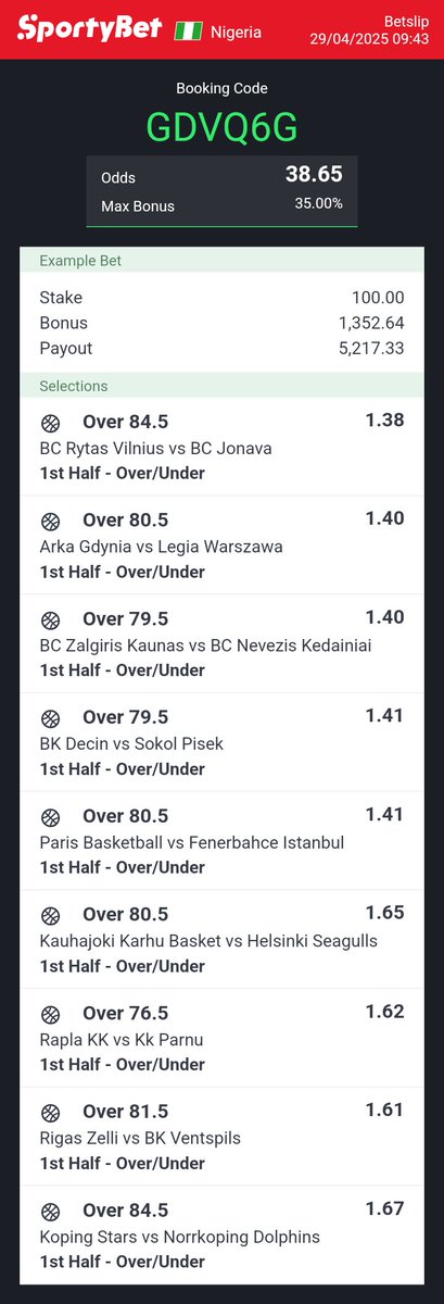 hanobets's tweet photo. GDVQ6G

38 Odds 🏀🏀🏀 https://t.co/7T4LaOvJpr