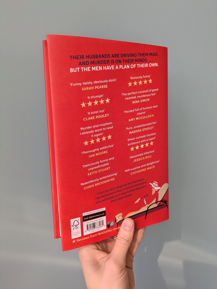 tilda__key's tweet image. #TheRetirementPlan hardback lands in 1 week!

&apos;Starts at 100miles an hour and doesn&apos;t let up. A very amusing caper with people fleeing a possible hitman, an actual hitman hired by the unlikeliest of folk, organised crime, disorganised crimes, and margaritas&apos; 
NetGalley⭐️⭐️⭐️⭐️⭐️