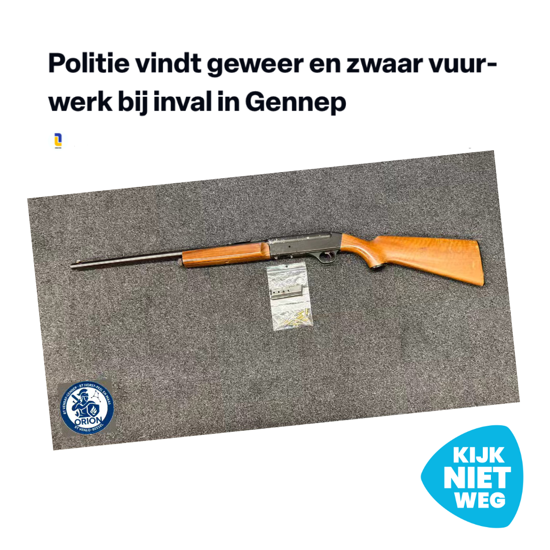 Geweer en illegaal vuurwerk gevonden bij inval in Gennep