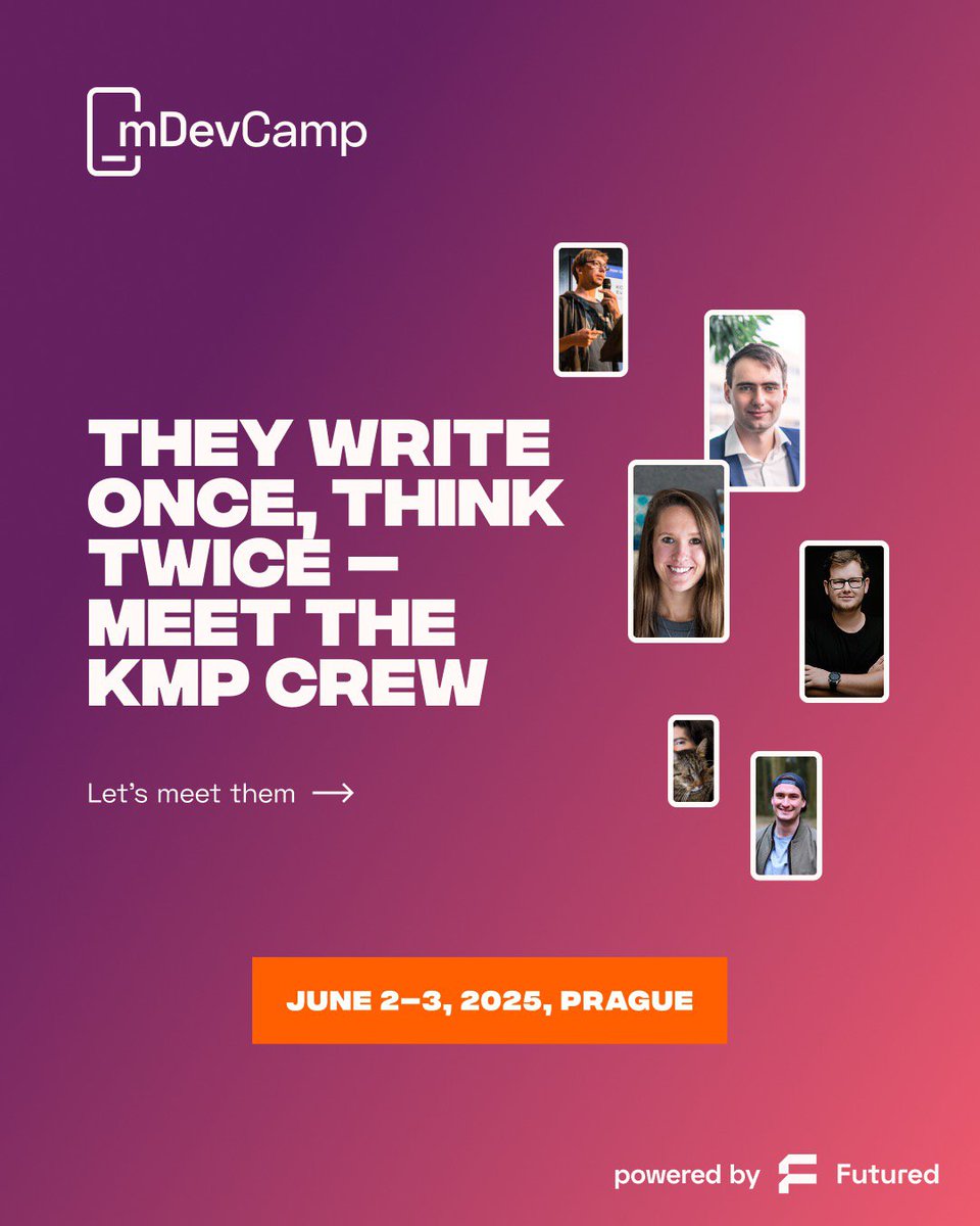 🔄 Discover the KOTLIN MULTIPLATFORM lineup at #mDevCamp2025!

We have gathered top KMP experts to share their knowledge about cross-platform development. Meet our speakers:

🎤 Sebastian Sellmair (JetBrains) "Implementing Compose Hot Reload"
🎤 Erica Engle (Slack) "Not another