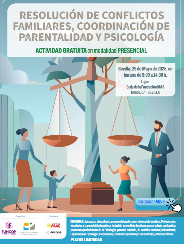 CDOIA's tweet photo. Resolución de conflictos familiares, coordinación de #parentalidad y #psicología
📅29 mayo
⏳9-14:30 h
📍Sevilla
https://t.co/zpbjt97LPB
🎯Profesionales y Estudiantes vinculados a #ParentalidadPositiva y gestión de #ConflictosFamiliares
En @COP_AO Cc @COPORIENTAL @mediacionUNAF https://t.co/hGIYD08SPv