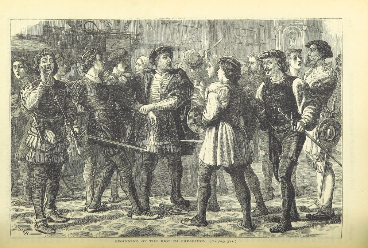 1 May 1517 marked 'Evil May Day' - a notorious date in London's history, in which - spurred on by a xenophobic speech - masses of Londoners rioted, violently attacking foreigners living in the city. Thousands of troops had to be called in, with some culprits being executed for