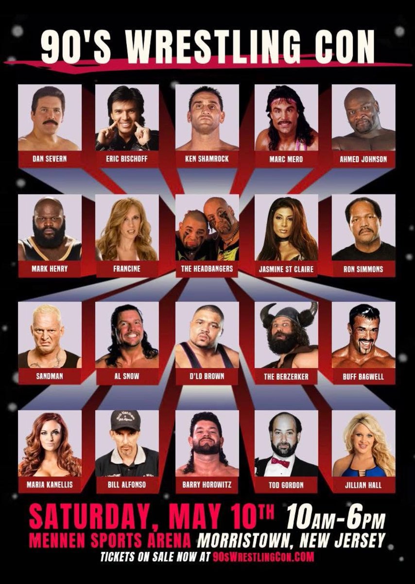danbeastsevern's tweet photo. Less than 2 Weeks Away from 90s Wrestling Con at The Mennen Sports Arena in Morristown, NJ! Get your tickets today on https://t.co/dkYu2fLlKx.
#wrestling #90swrestlecon #fanfest #newjersey #follow #everyone #commenters #topfans https://t.co/4mtCwM7pKU