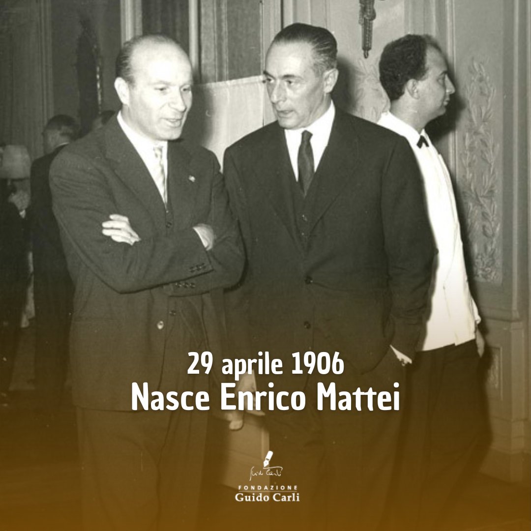 fondguidocarli's tweet photo. ⚡ Il 29 aprile 1906 nasceva Enrico Mattei. Fu protagonista della storia italiana, trasformando l’energia in uno strumento di indipendenza e sviluppo nazionale.

#EnricoMattei #AccaddeOggi #29aprile #coraggio #visione #innovazione #tecnologia #GuidoCarli @RomanaLiuzzo https://t.co/83S26U5u0e