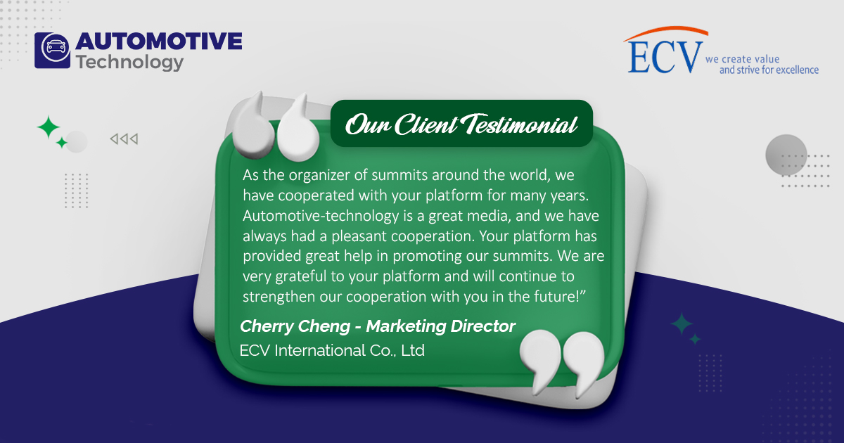 automotivetech1's tweet image. Proud of our long-term partnership with @ECV_Int  International!

 Automotive-technology is a great media... always a pleasant cooperation that helped promote our global summits.

Thank you, Cherry Cheng, for your trust!

#AutomotiveTechnology #EVTech #AutoEvents
