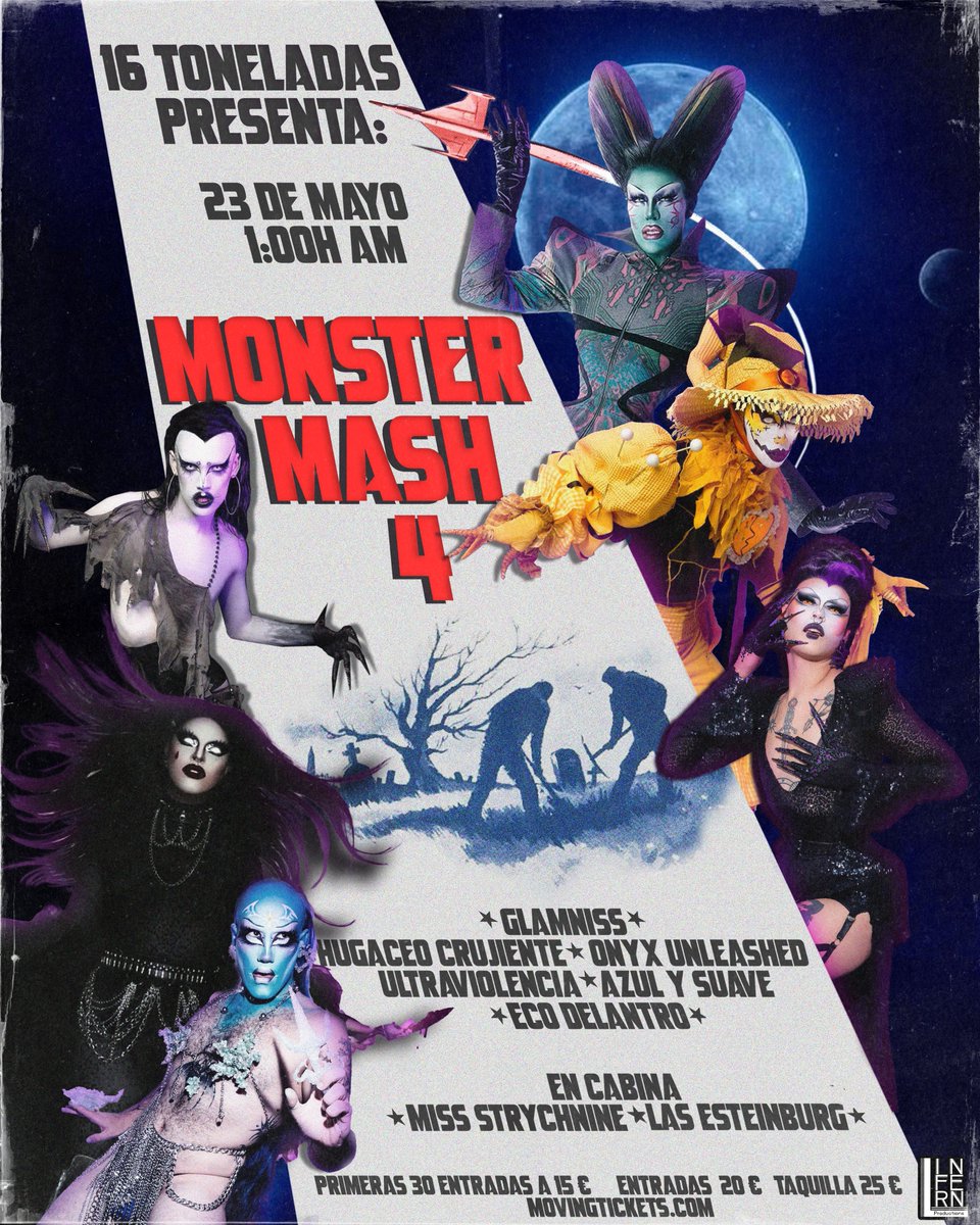 En menos de un mes nos reunimos todas las monstruas!!!
No te pierdas el último show de la temporada!
Entradas aqui:
movingtickets.com/Entradas-Monst…